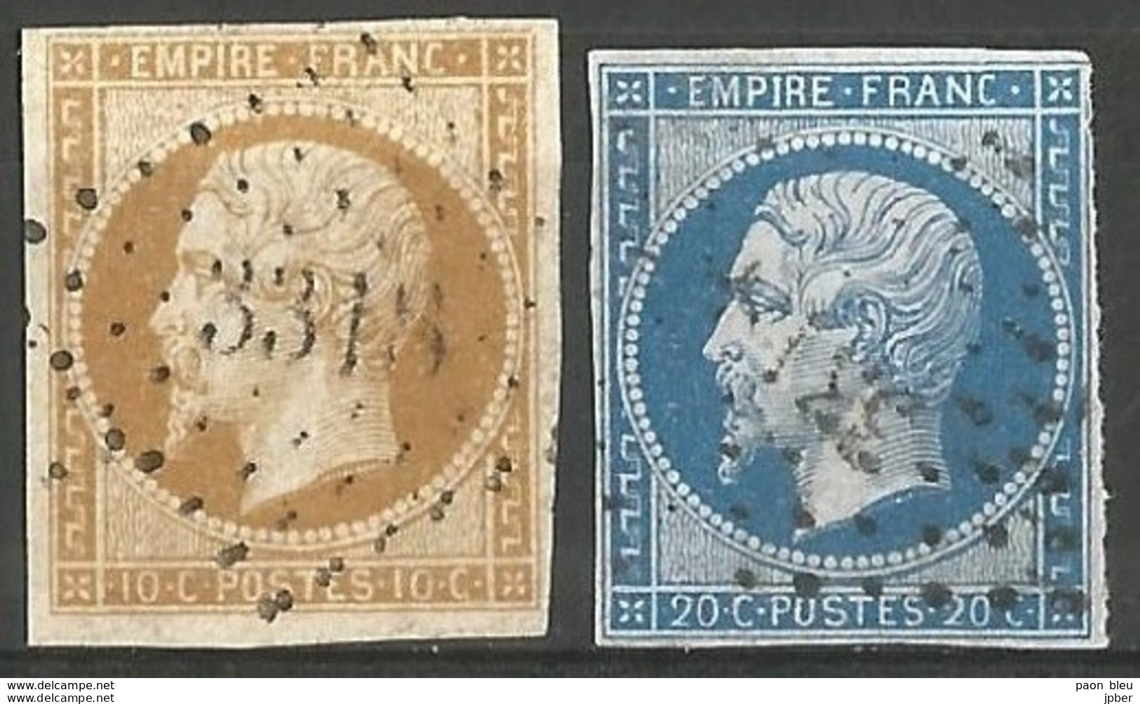 FRANCE - Oblitération Petits Chiffres LP 3318 TARASCON-SUR-ARIEGE (Ariège) - 1853-1860 Napoleone III