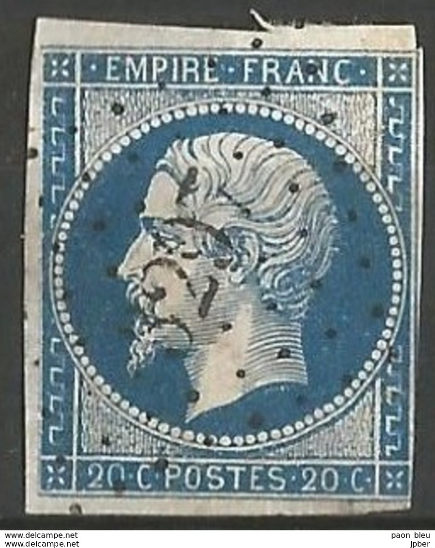 FRANCE - Oblitération Petits Chiffres LP 3297 St-VAAST-DE-LA-HOUGUE (Manche) - 1853-1860 Napoleone III