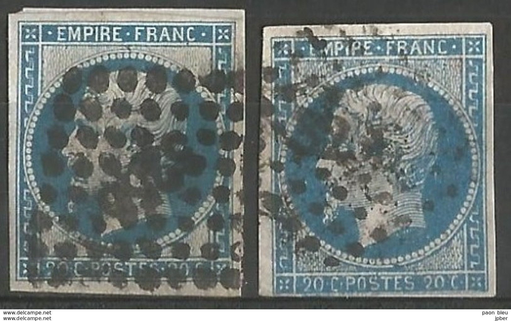 FRANCE - Oblitération Petits Chiffres LP 3256 St-QUENTIN (Aisne) - 1853-1860 Napoléon III
