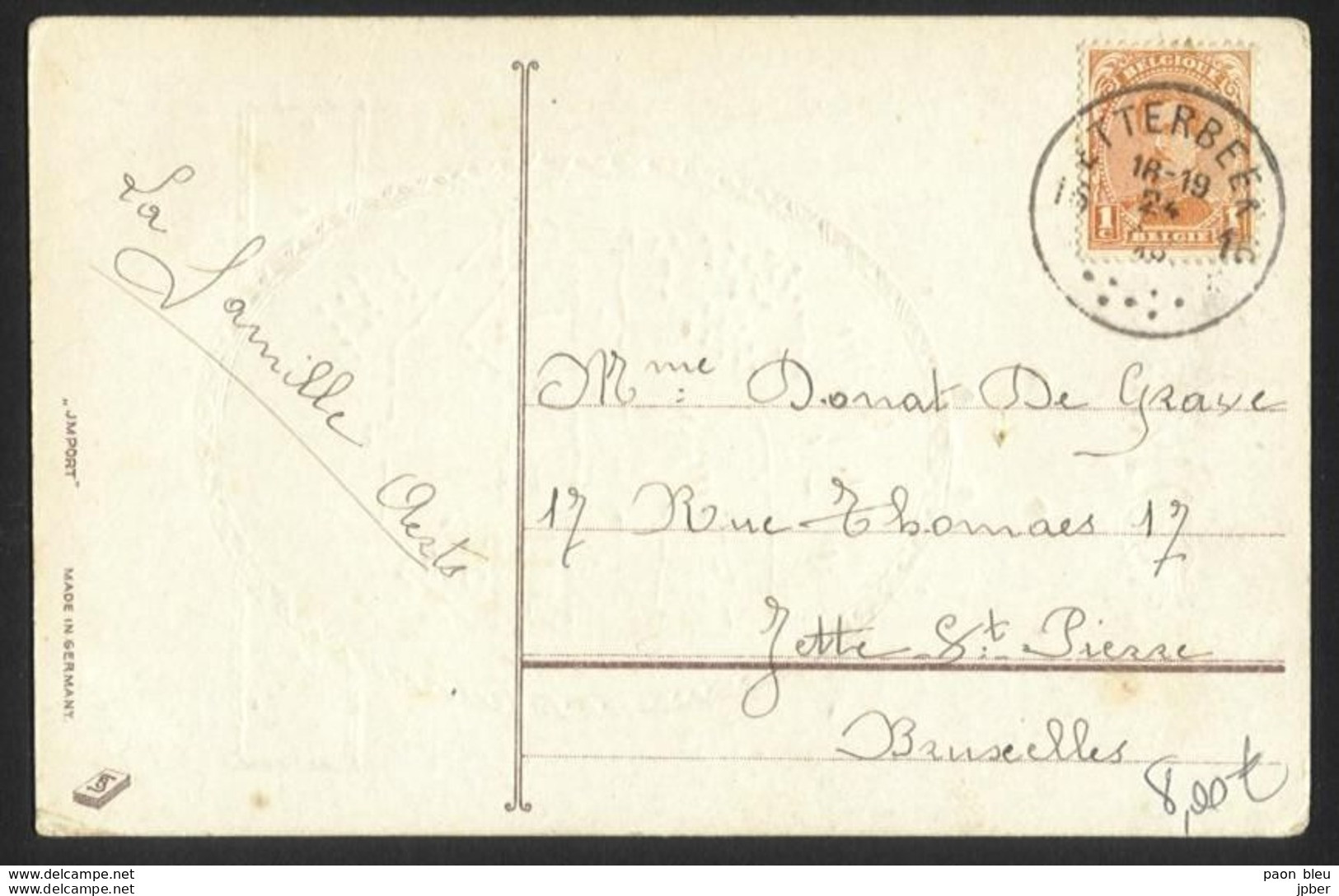 Belgique - Obl.fortune 1919 - Obl. AGENCE 16 D'ETTERBEEK - Altri & Non Classificati