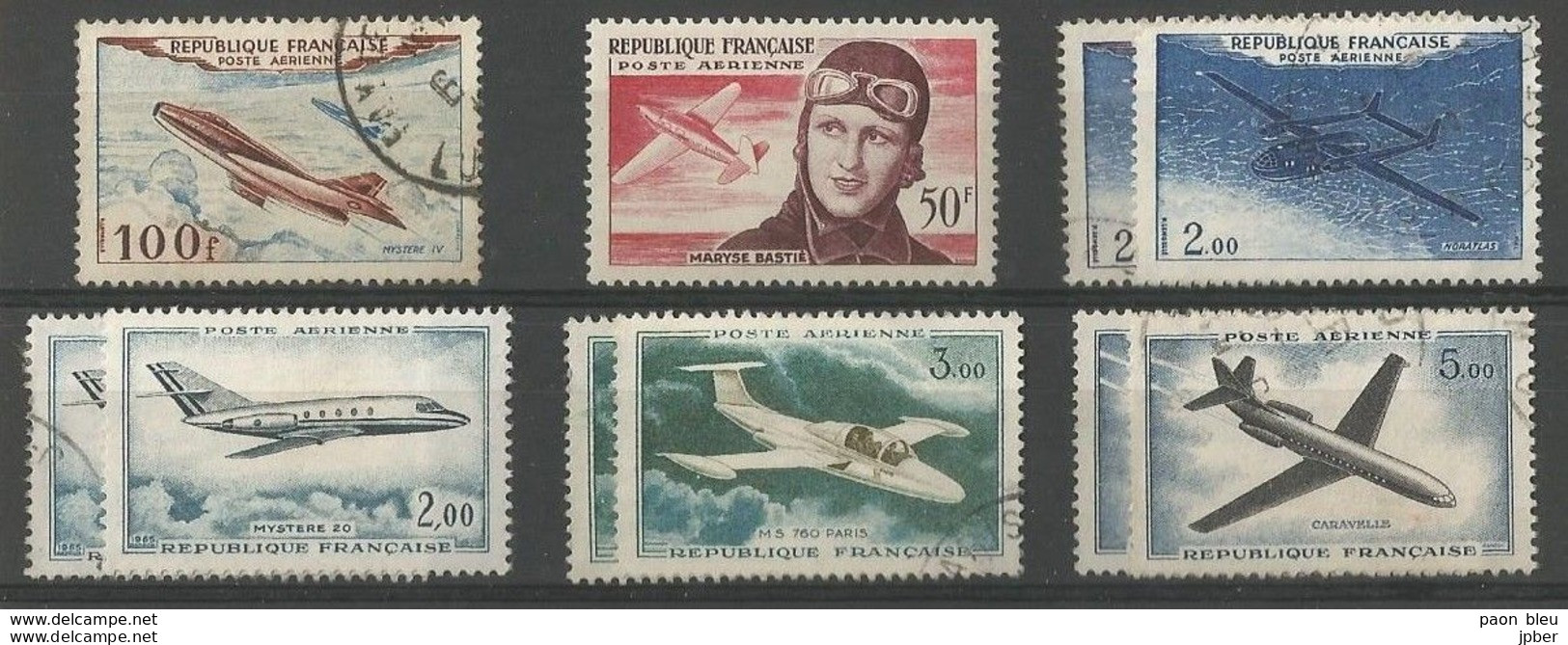 France - Poste Aérienne - Entre N°30 Et N°42 - 10 Timbres * Et Obl. - - 1927-1959 Oblitérés