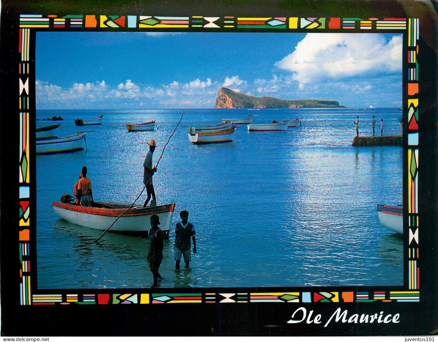 CPSM Maurice-Mauritius-Retour De Pêche-Beau Timbre-Carte Format Spéciale    L2340 - Maurice