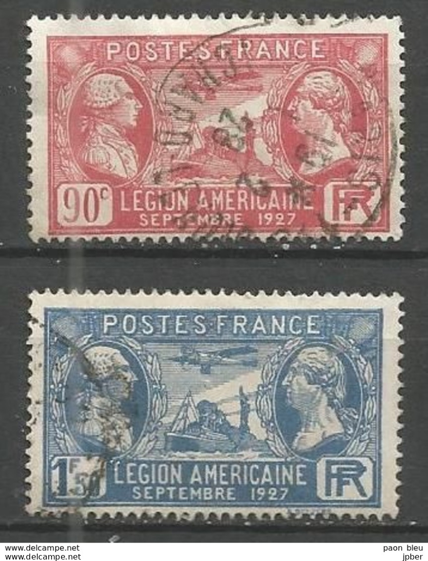 France - Légion Américaine - La Fayette Et Washington - Spirit Of St Louis - Statue De La Liberté - Used Stamps