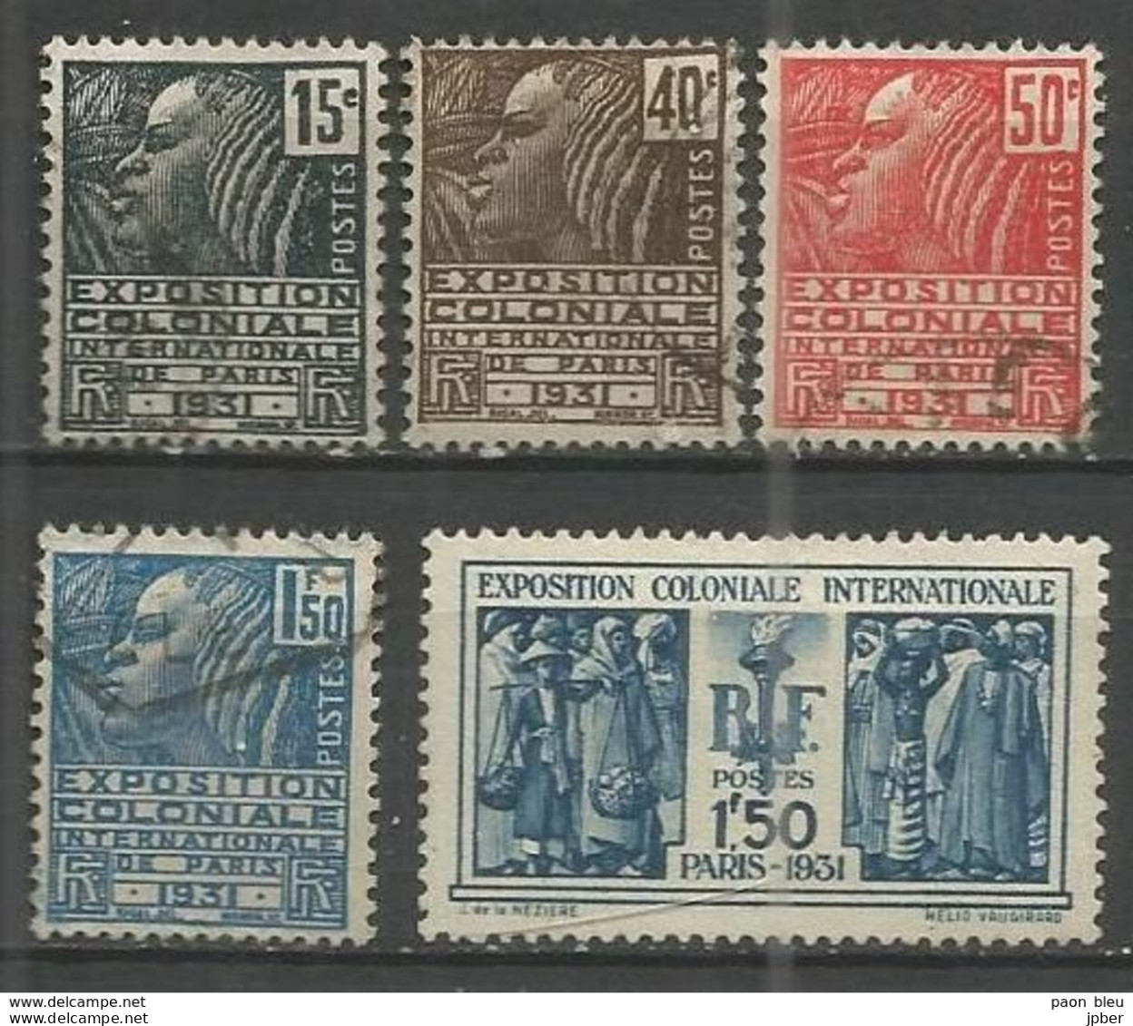 France - N°270 à 274 - Exposition Coloniale - 274 Neuf Sans Gomme - Used Stamps