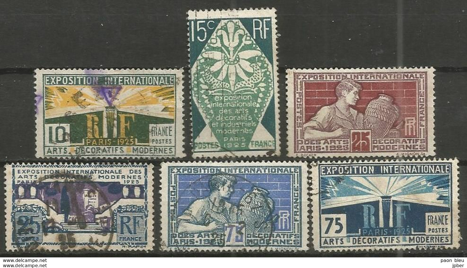 France - Exposition Internationale Des Arts Décoratifs - N°210 à 215 - Obl. - Used Stamps