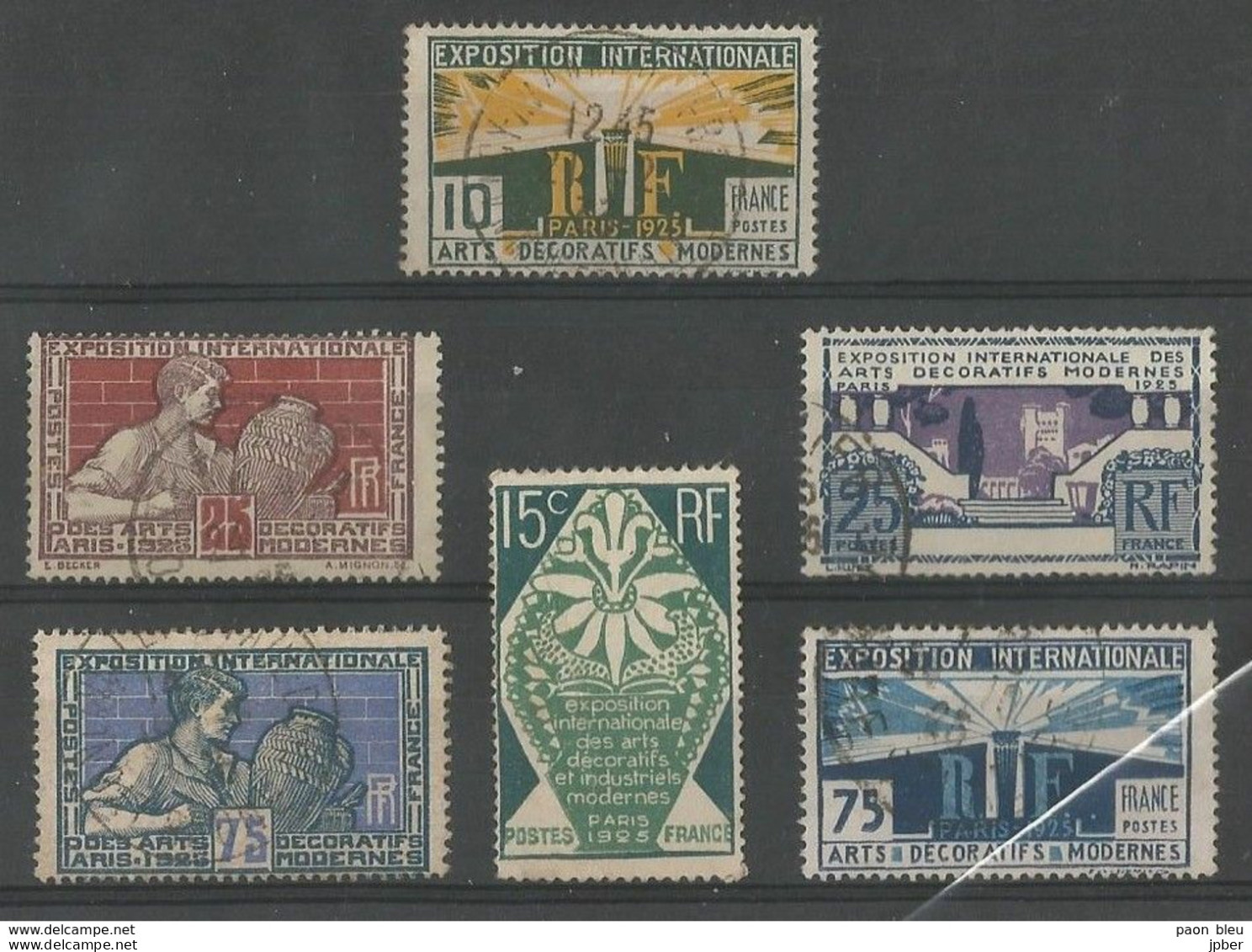 France - N°210 à 215 Obl. - Exposition Des Arts Décoratifs Paris 1925 - Used Stamps