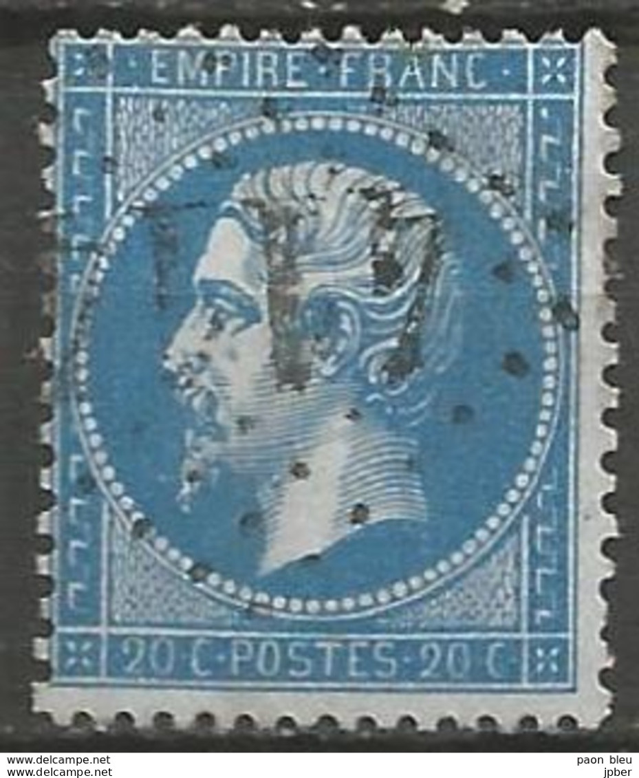 France - Napoleon III Et/ou Cérès - Oblitération Sur N°22 - GC 4114 VAUCOULEURS (Meuse) - 1853-1860 Napoleone III