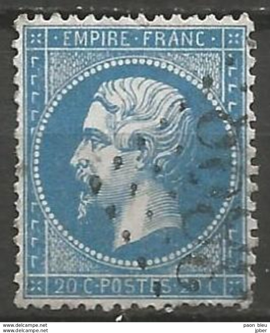 France - Napoleon III Et/ou Cérès - Oblitération Sur N°22 - GC 3898 TAIN (Drôme) - 1853-1860 Napoleone III