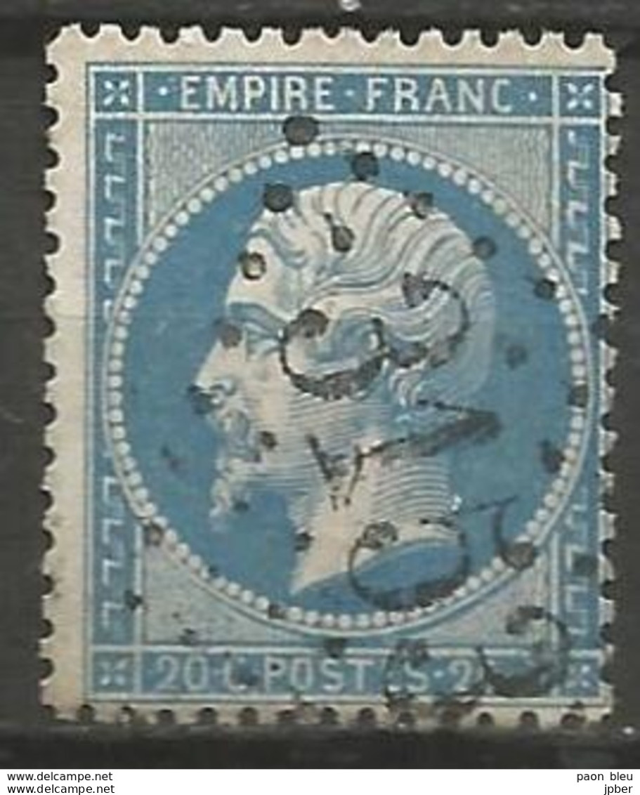 France - Napoleon III Et/ou Cérès - Oblitération Sur N°22 - GC 3153 RIVESALTES (Pyrénées-Orientales) - 1853-1860 Napoleone III