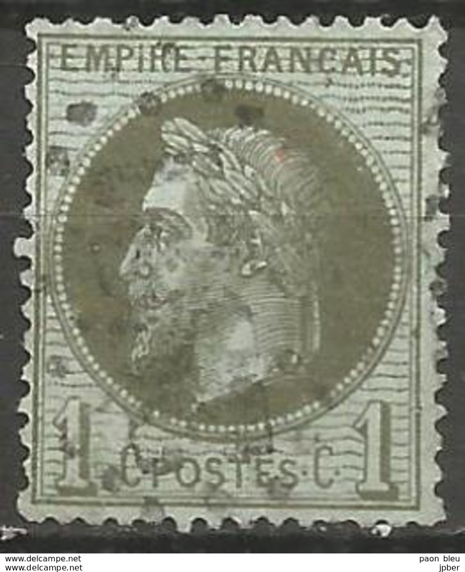 France - Napoleon III Et/ou Cérès - Oblitération Sur N°25 - GC 2921 PONCIN (Ain) - 1863-1870 Napoléon III Lauré