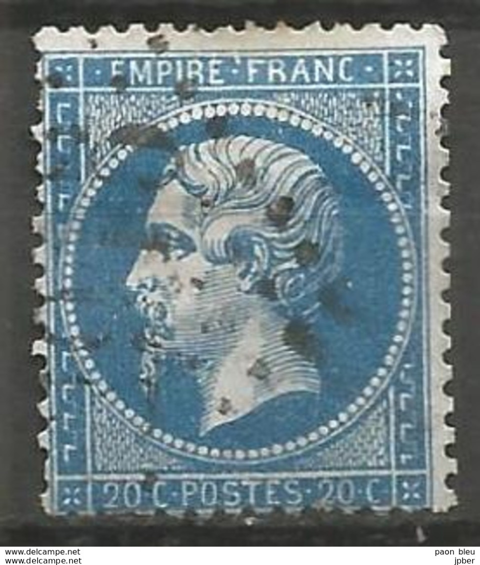 France - Napoleon III Et/ou Cérès - Oblitération Sur N°22 - GC 2915 POITIERS (Vienne) - 1853-1860 Napoléon III