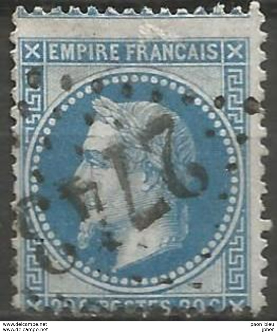 France - Napoleon III Et/ou Cérès - Oblitération Sur N°29A - GC 2743 ORNANS (Doubs) - 1863-1870 Napoléon III Con Laureles