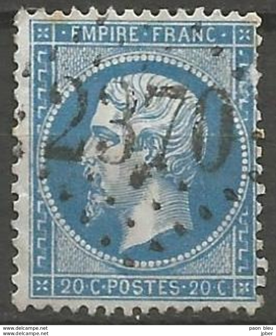 France - Napoleon III Et/ou Cérès - Oblitération Sur N°22 - GC 2370 MIRECOURT (Vosges) - 1853-1860 Napoleone III