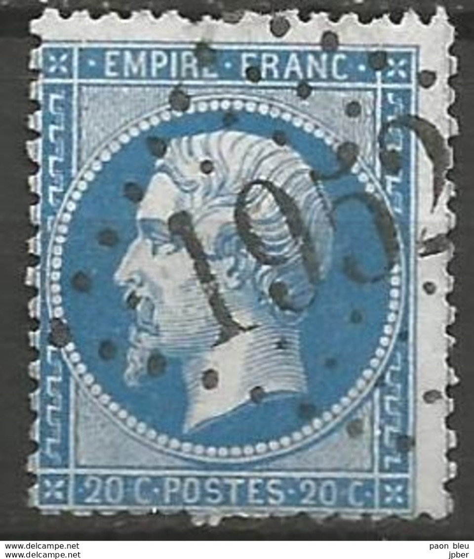 France - Napoleon III Et/ou Cérès - Oblitération Sur N°22 - GC 1952 LANNION (Côtes-du-Nord) - 1853-1860 Napoleone III