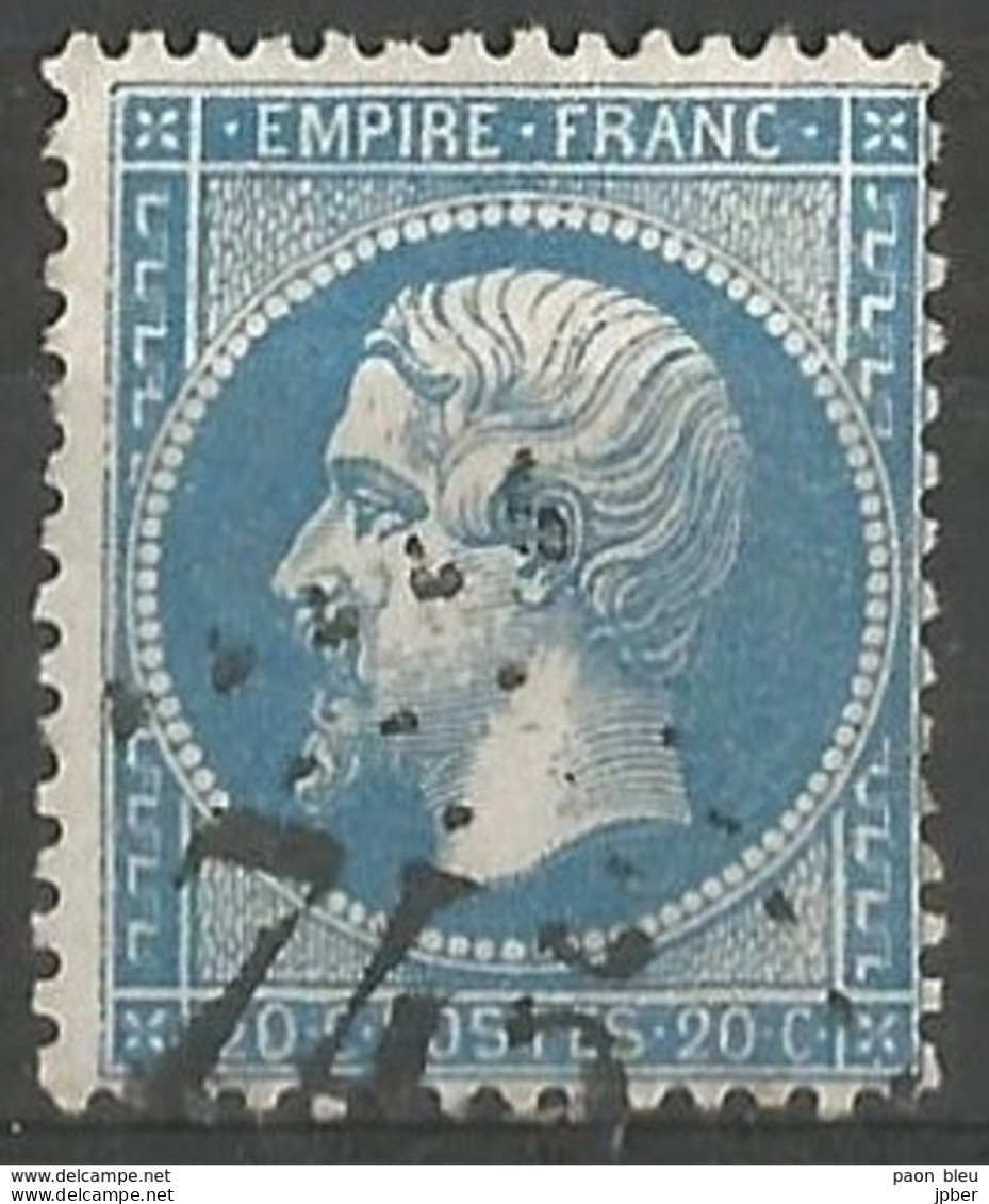 France - Napoleon III Et/ou Cérès - Oblitération Sur N°22 - GC 745 CASSEL (Nord) - 1853-1860 Napoleone III