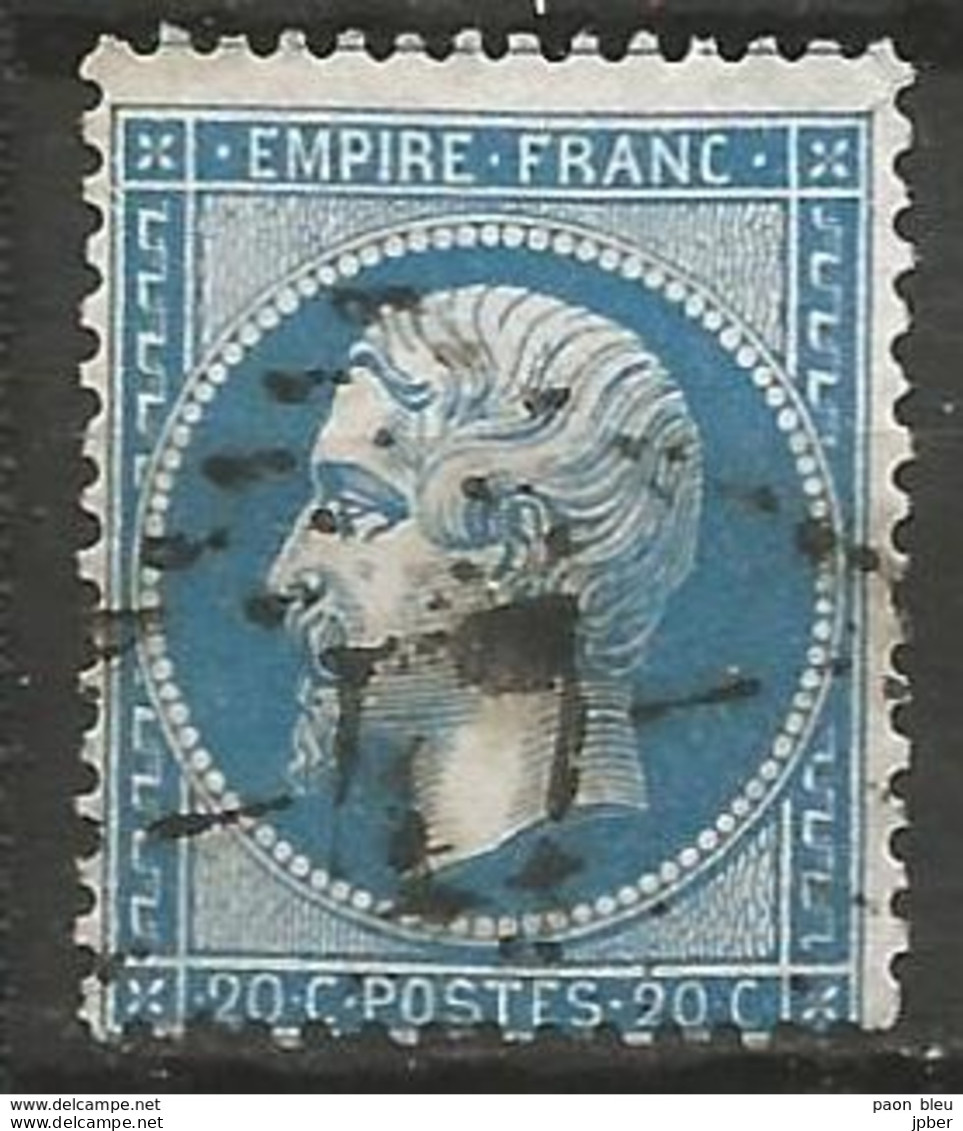 France - Napoleon III Et/ou Cérès - Oblitération Sur N° 22 - GC 47 ALAIS (Gard) - 1853-1860 Napoleon III