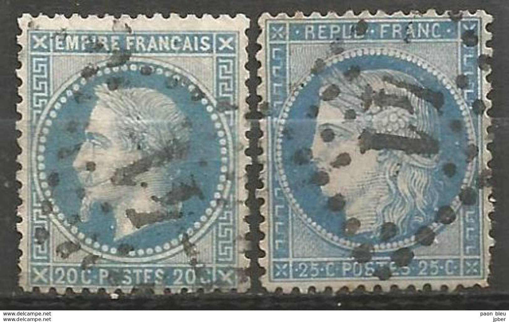 France - Napoleon III Et/ou Cérès Sur N°29A-60A - Oblitération GC 41 AIX-EN-PROVENCE (Bouches-de-Rhône) - 1863-1870 Napoléon III. Laure