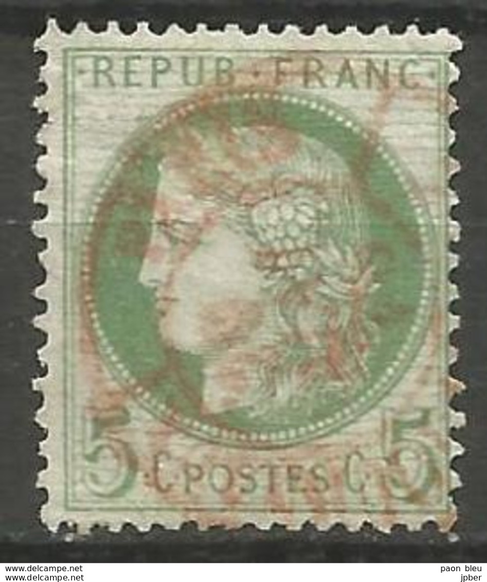 France - Cérès - N°53 Oblitéré - Cachet à Date Des Imprimés (rouge) - 1871-1875 Ceres