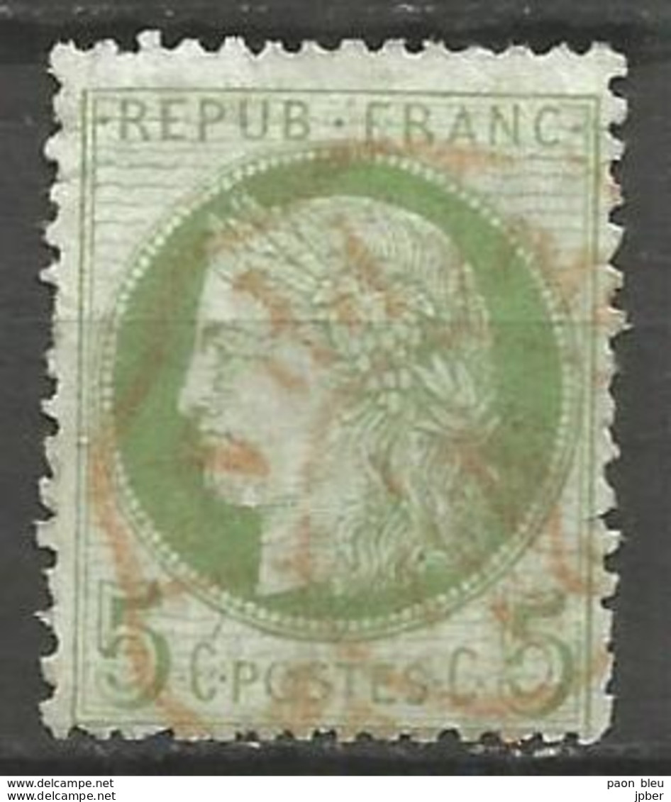 France - Cérès - N°53 Oblitéré - Cachet à Date Des Imprimés (rouge) - 1871-1875 Ceres