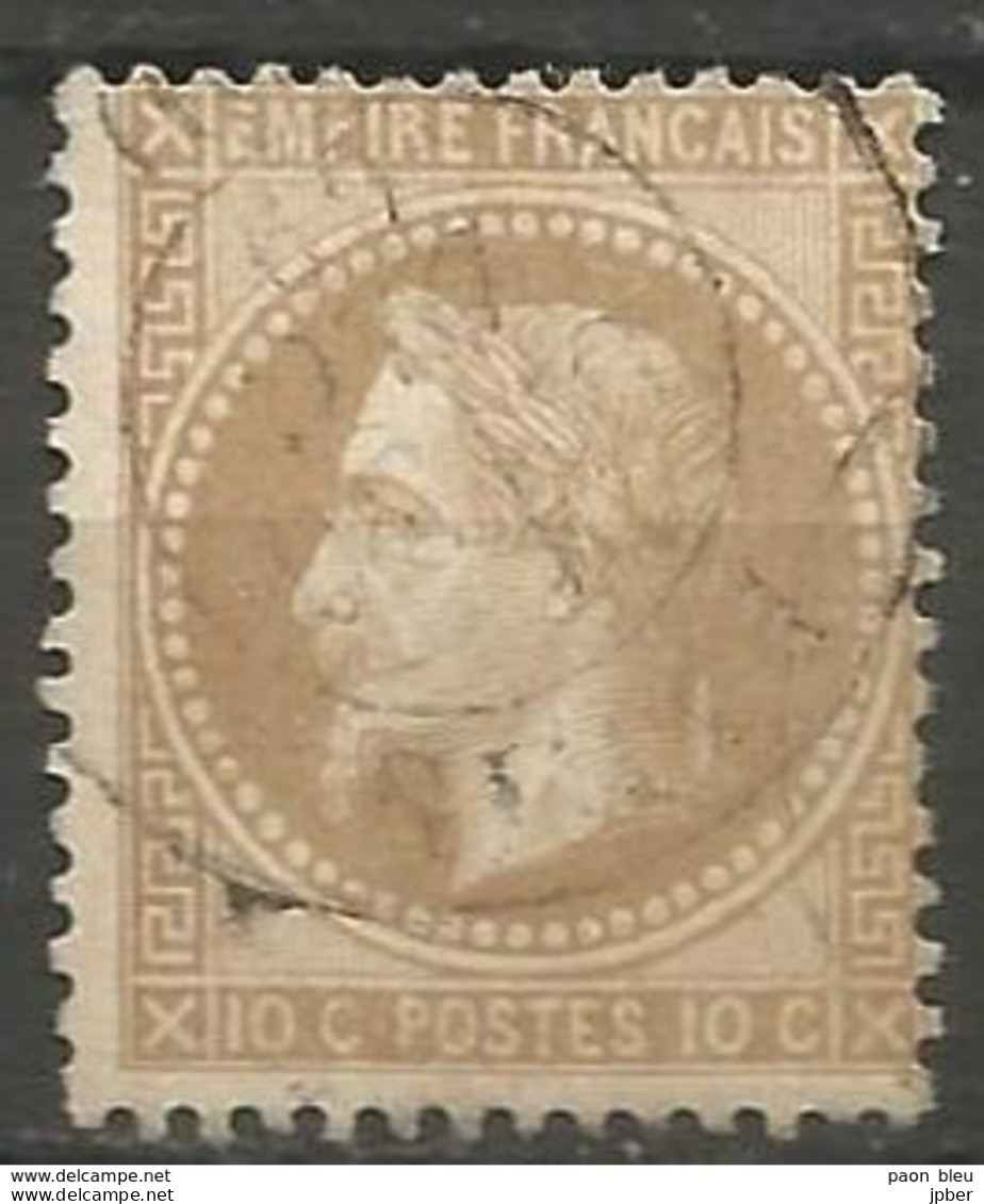 France - Napoleon III Lauré - N°28A Oblitéré - Cachet à Date PARIS 5/12/69 - 1863-1870 Napoléon III Con Laureles