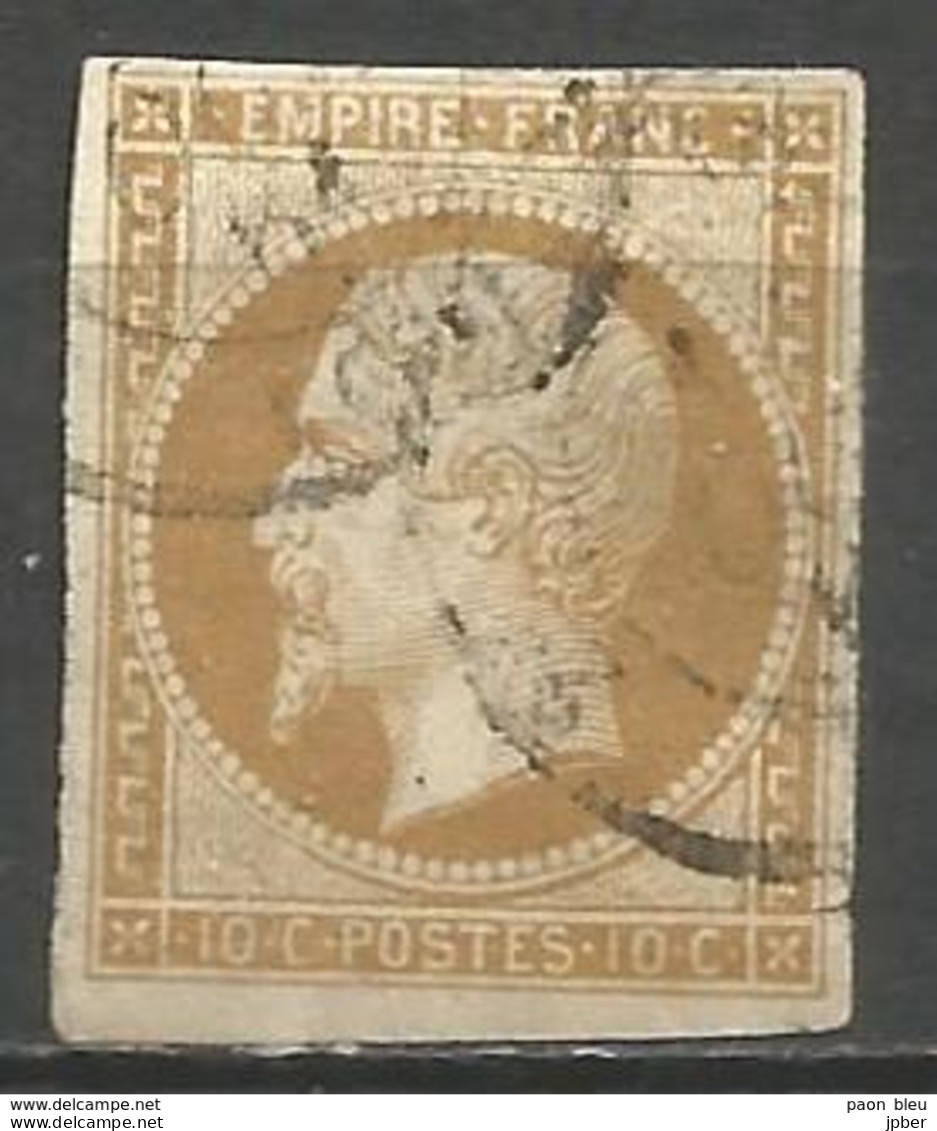 France - Napoleon III - N°13B Oblitéré Cachet à Date - 1853-1860 Napoléon III