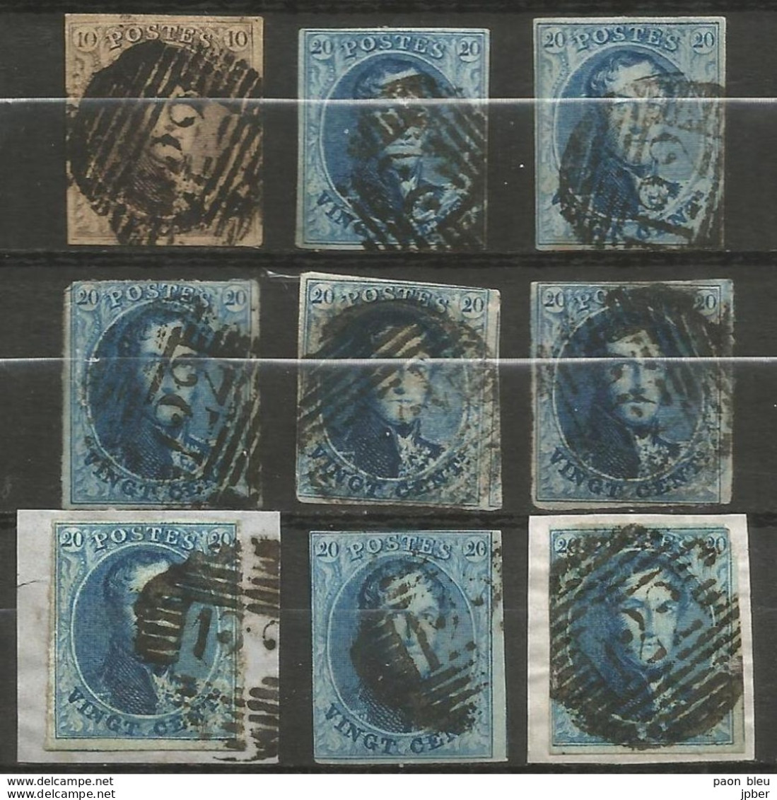 Belgique - Médaillons - Oblitérations P122 TURNHOUT - Postmarks - Lines: Perceptions