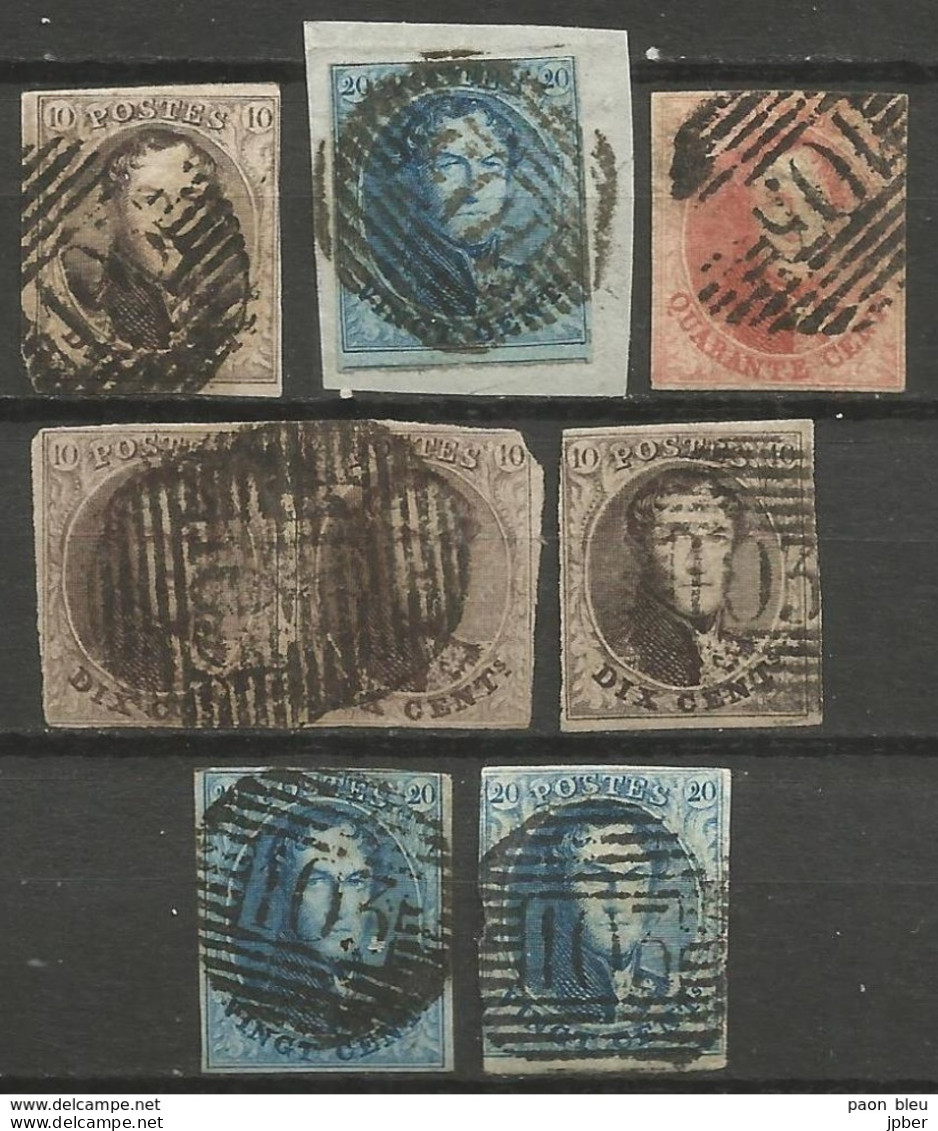 Belgique - Médaillons - Oblitérations P103 ST GHISLAIN - Postmarks - Lines: Perceptions