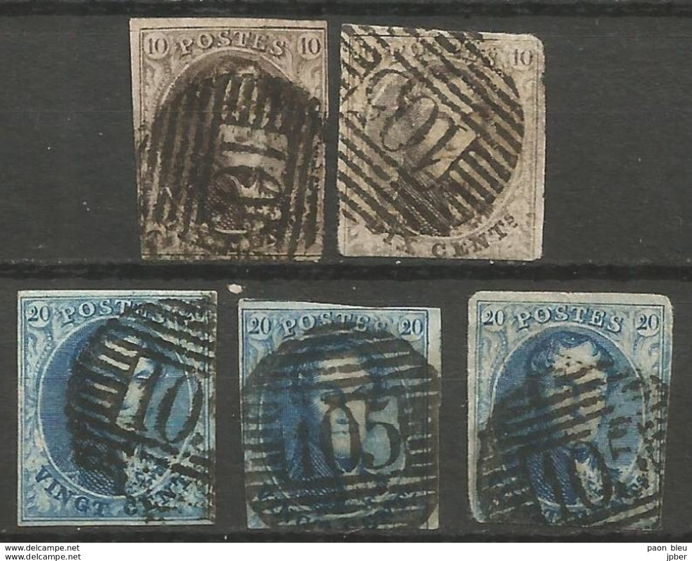 Belgique - Médaillons - Oblitérations P105 ST NICOLAS - Postmarks - Lines: Perceptions