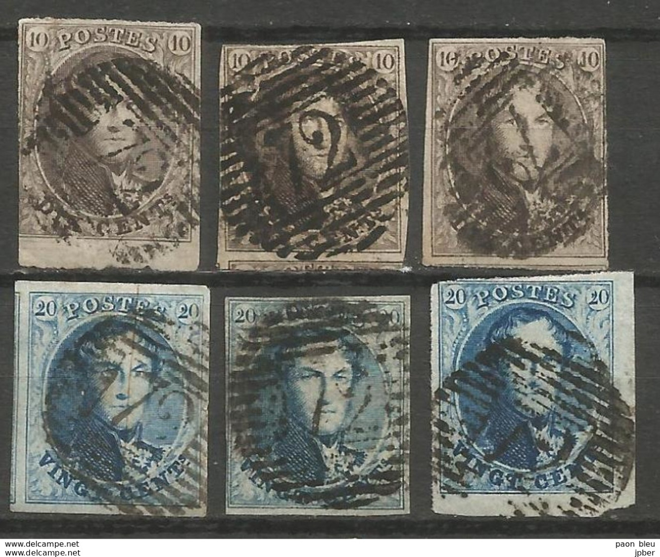 Belgique - Médaillons - Oblitérations P72 LEUZE - Postmarks - Lines: Perceptions