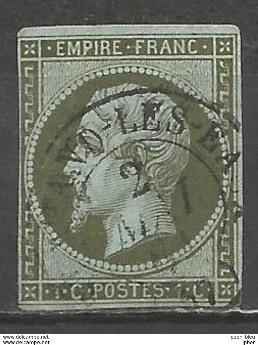 France - Napoléon III - N° 11 - Oblitération Cachet à Date ST.AMAND-LES-EAUX - 1853-1860 Napoleon III