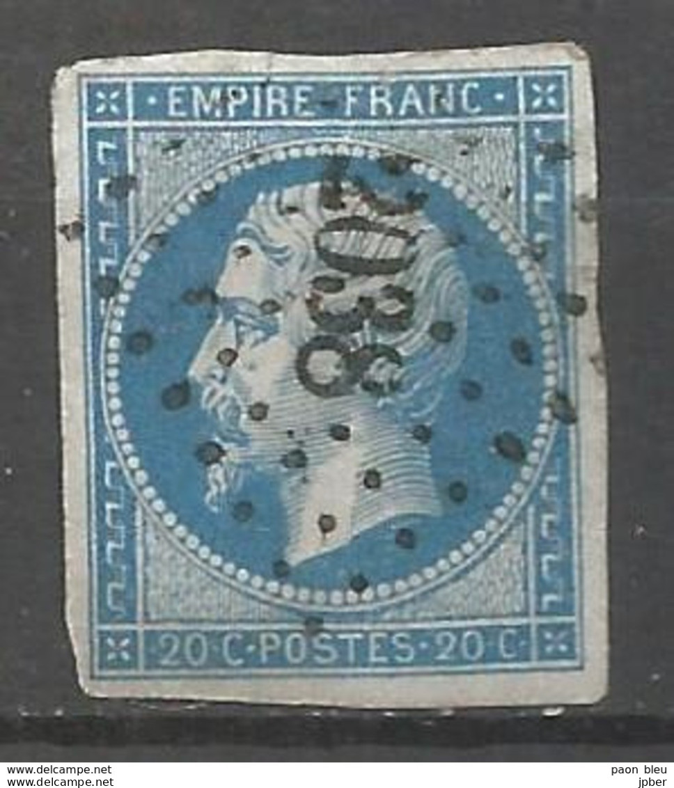 FRANCE - Oblitération Petits Chiffres LP 2038 MONFLANQUIN (Lot & Garonne) - 1853-1860 Napoléon III