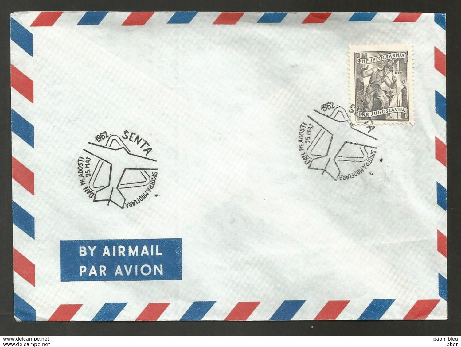 Yougoslavie - Aviation Exposition SENTA 24/5/1962 - Timbre Industrie - Storia Postale