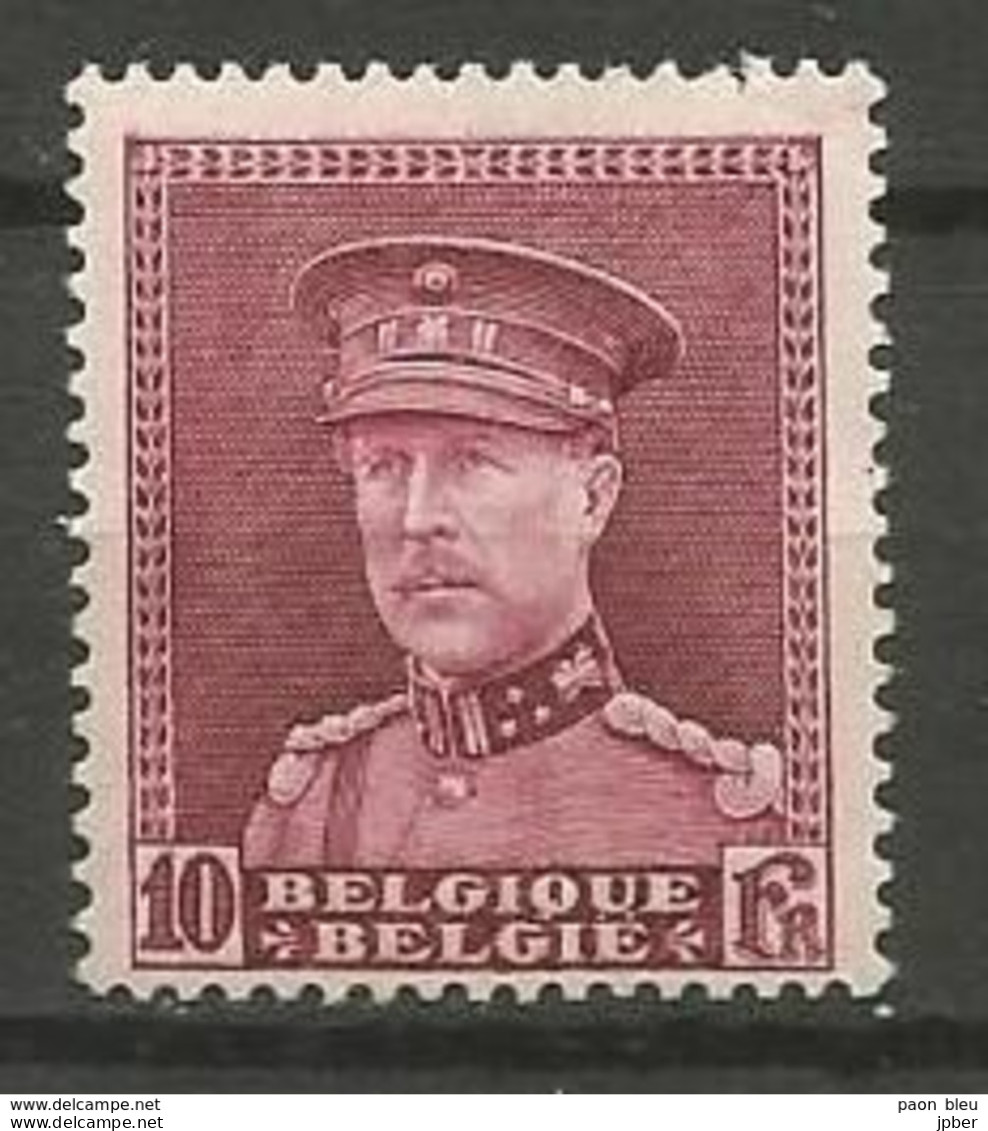 Belgique - N°324 * - Type Kepi Ou Casquette - 1931-1934 Képi