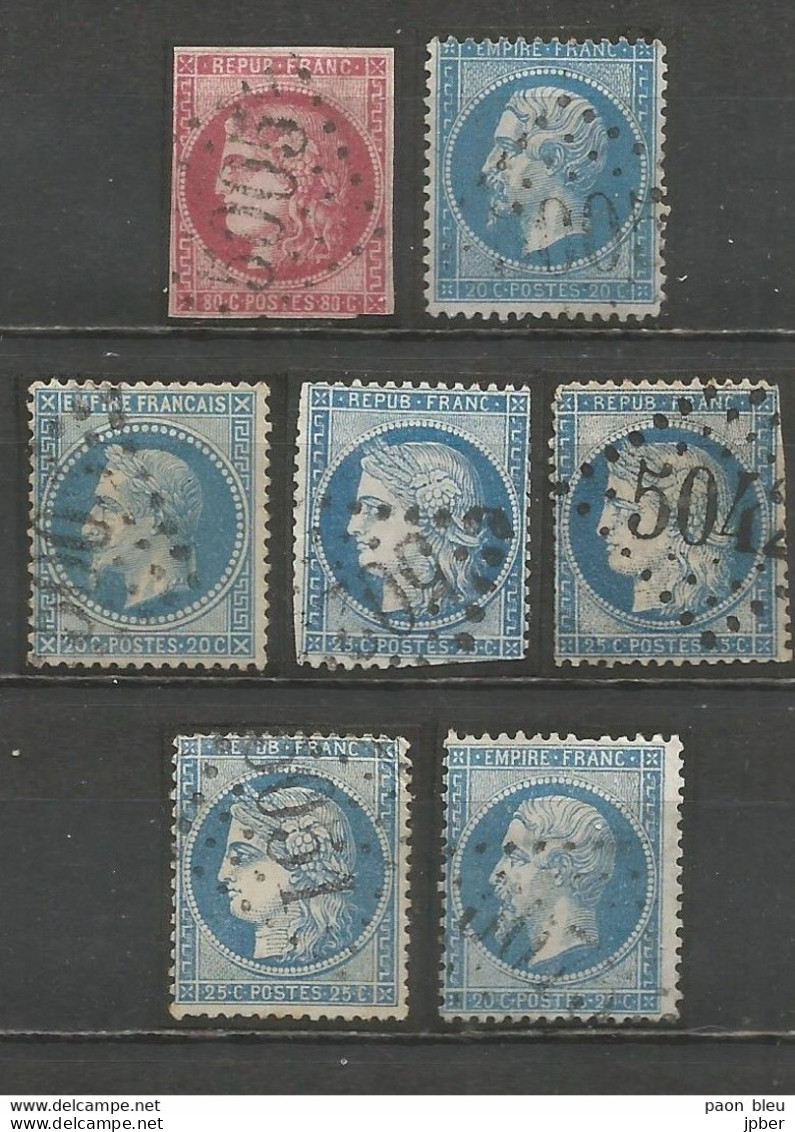 France - Algérie - Obl.GC - ALGER, CONSTANTINE, MASCARA, TLEMCEN, ORAN - 1849-1876: Classic Period