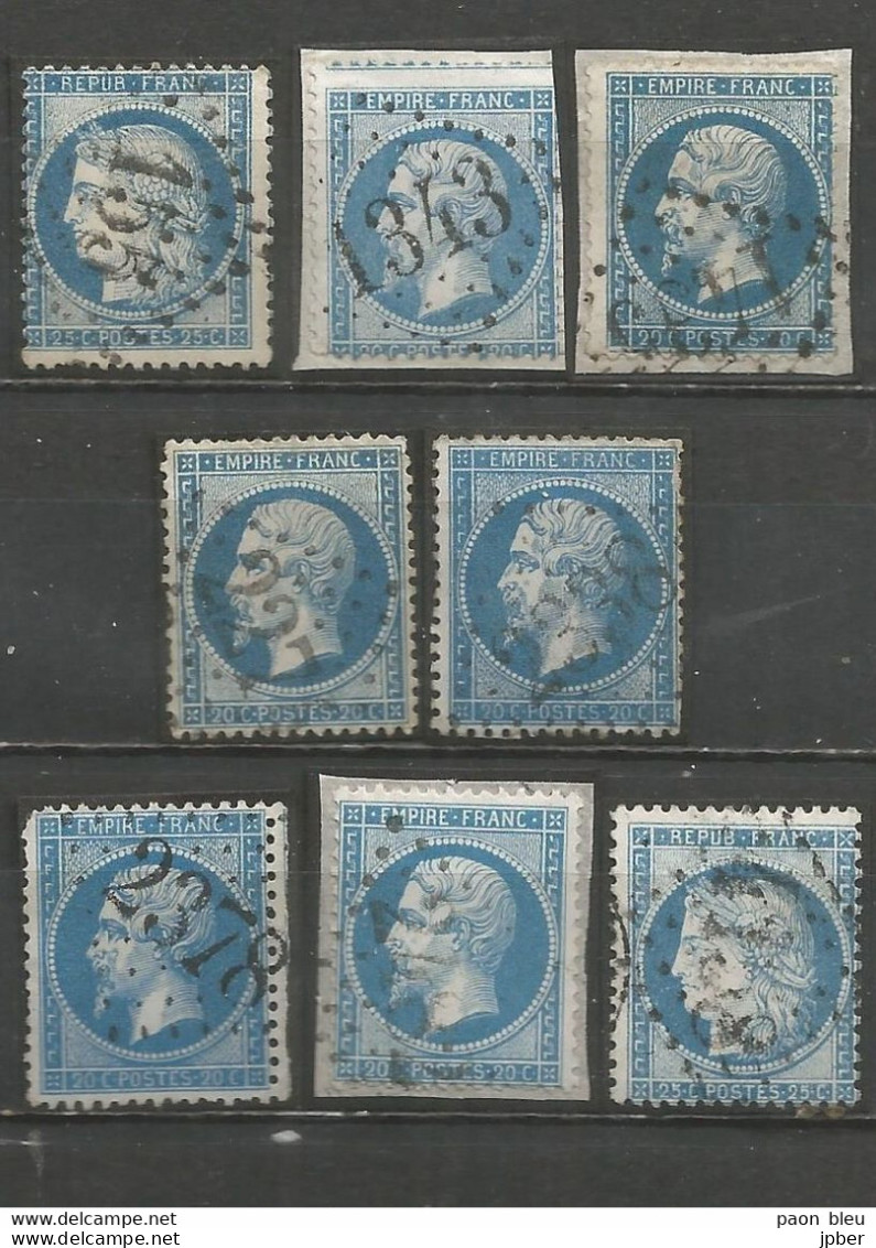 France - Yvelines - Obl.GC - MOISELLES, MAULE, MONTLHERY, ETAMPES, ARGENTEUIL, MEUDON, DOURDAN, VERSAILLES - 1871-1875 Ceres