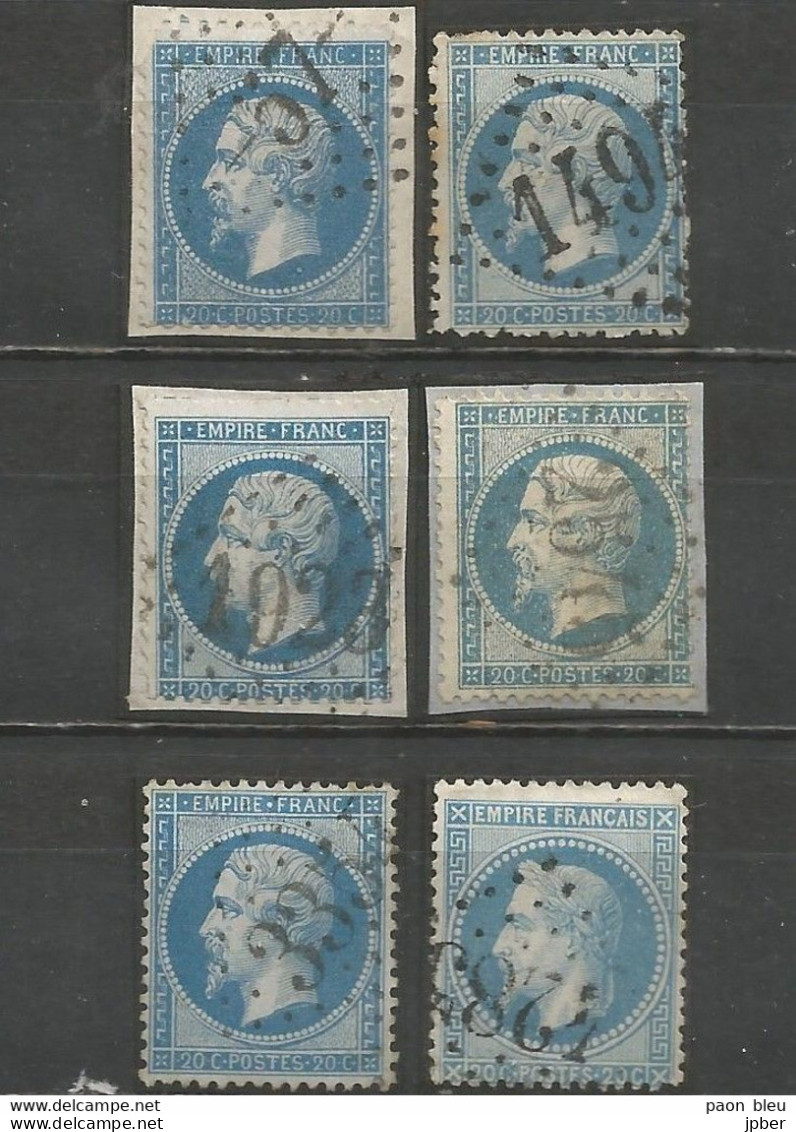 France - Orne - Obl.GC - LA FERTE-MACE, VIMOUTIERS, SEES, MORTAGNE, LAIGLE, ALENCON - 1862 Napoléon III