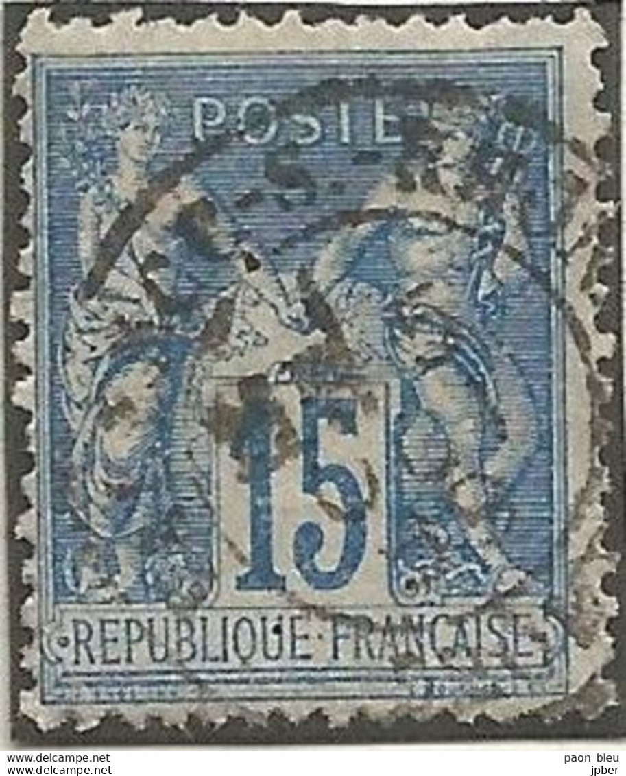 France - Type Sage - VALENCE-SUR-RHONE (Drôme) - 1876-1898 Sage (Tipo II)