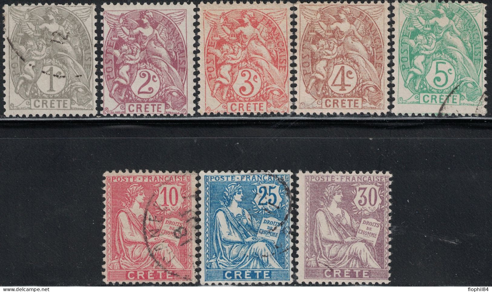 CRETE - N°1,2,3,4,5,6,9 Et 10 - 2,3,4,et 10 NEUFS AVEC TRACE SAUF N°10 (C18€) PLEINE GOMME SANS CHARNIERE  - COTE 38€50 - Autres & Non Classés