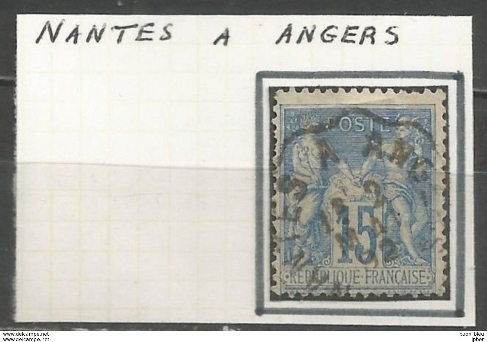 France - Convoyeurs - Ambulants - Lignes - Gares - NANTES à ANGERS - Correo Ferroviario