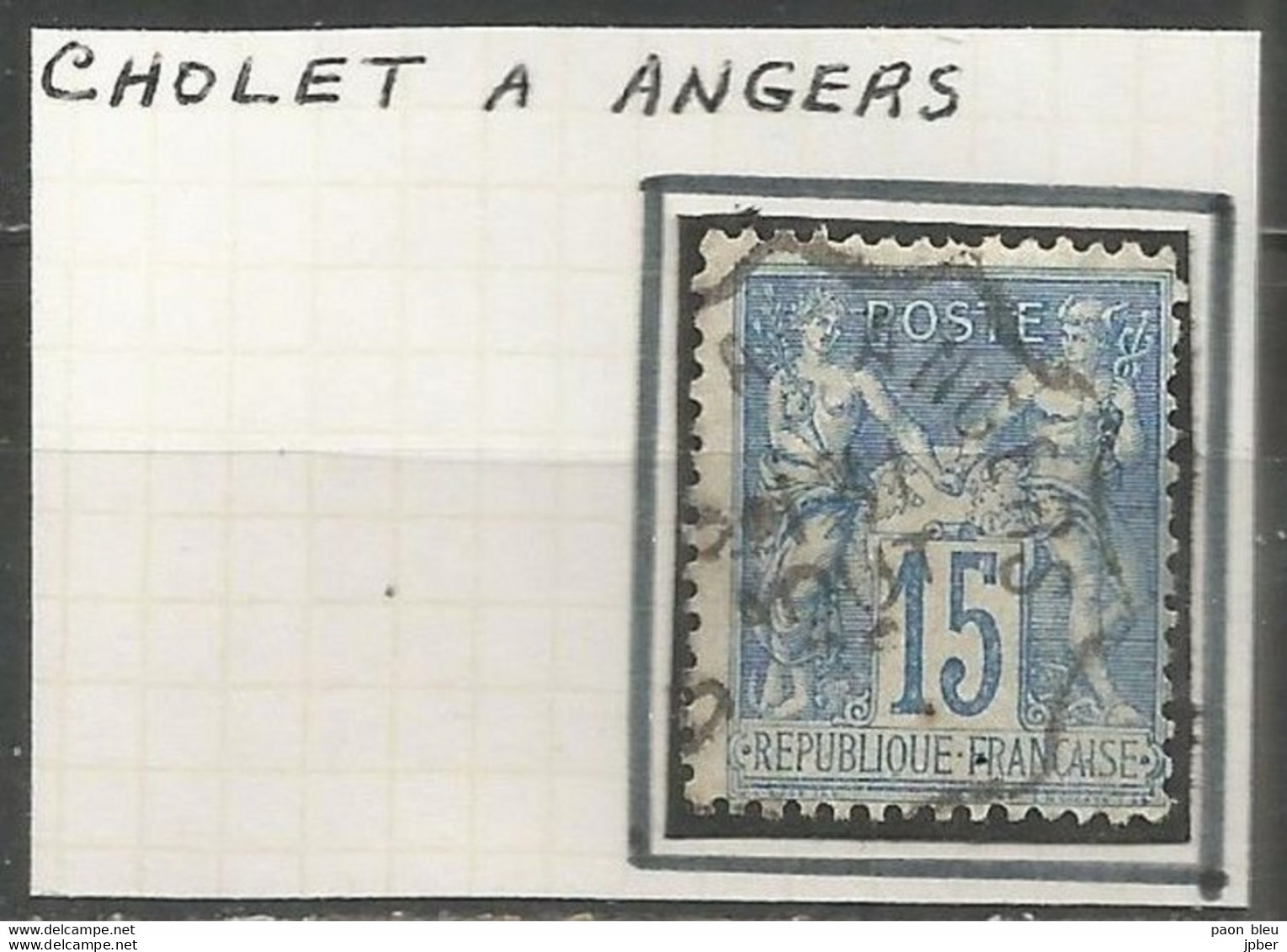 France - Convoyeurs - Ambulants - Lignes - Gares - CHOLET à ANGERS - Correo Ferroviario