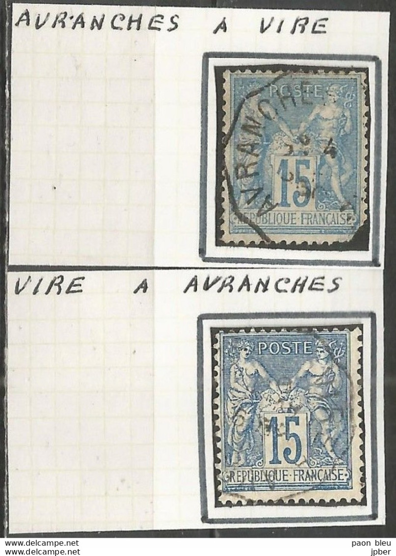 France - Convoyeurs - Ambulants - Lignes - Gares - AVRANCHES à VIRE - Aller Et Retour - Correo Ferroviario