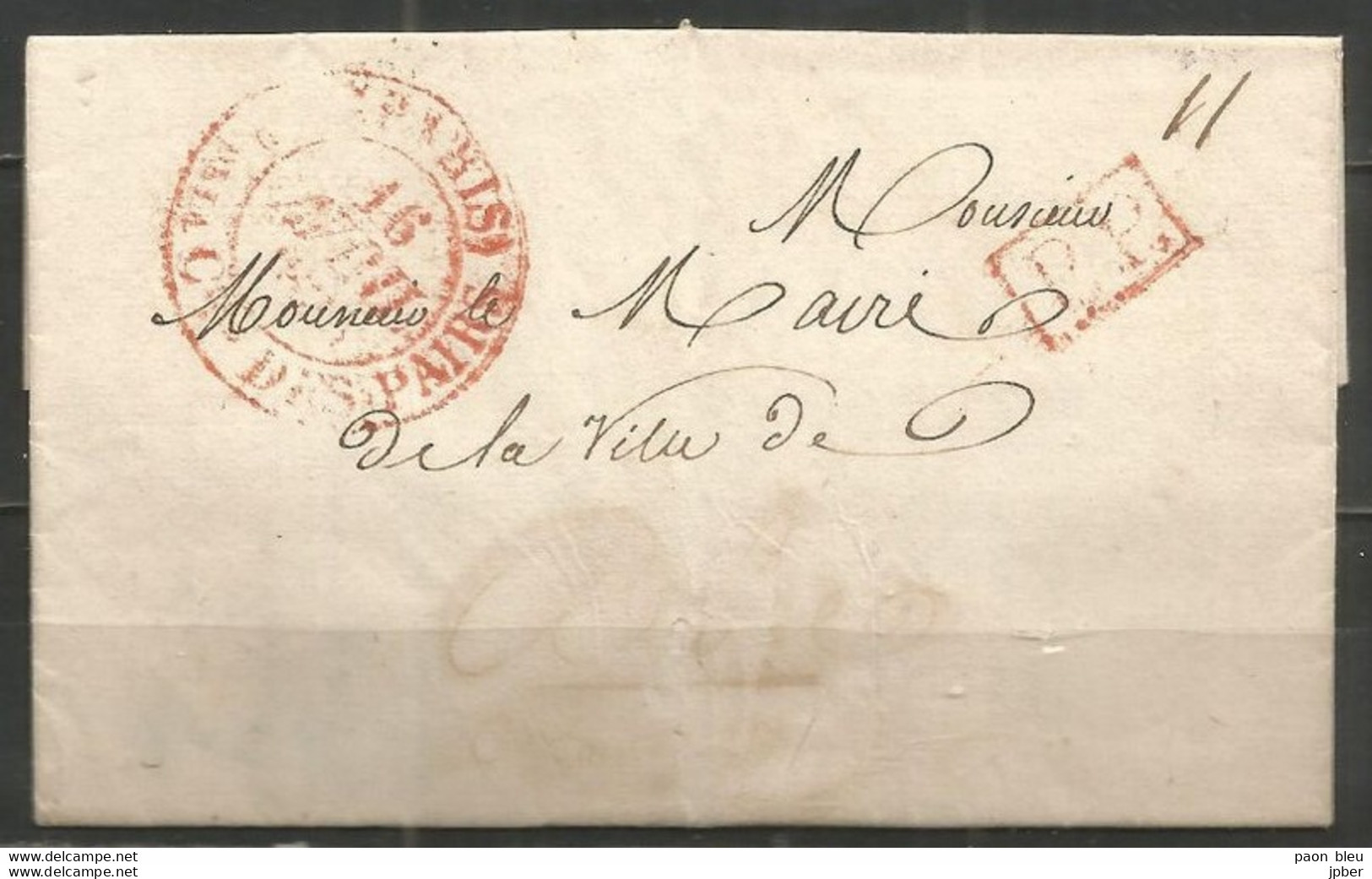 France - LAC De PARIS Du 16/4/1835 Bau De La CHAMBRE DES PAIRS + P.P. - 1801-1848: Precursori XIX