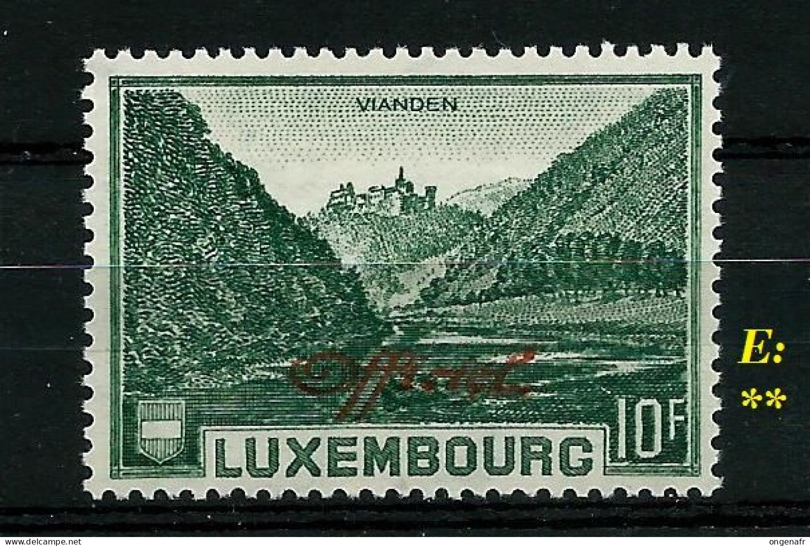 Service - Surcharge Officiel - N° 197 (Michel: 178) **  Vianden - Service