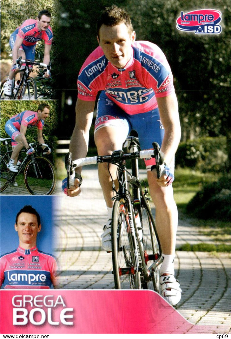 Carte Cyclisme Cycling Ciclismo サイクリング Format Cpm Equipe Cyclisme Pro Lampre - ISD 2011 Grega Bole Slovénie Sup.Etat - Ciclismo