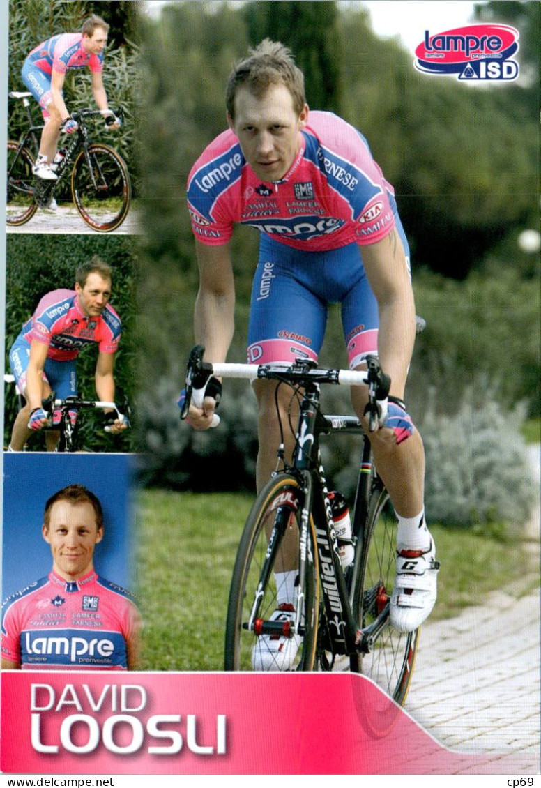Carte Cyclisme Cycling Ciclismo サイクリング Format Cpm Equipe Cyclisme Pro Lampre - ISD 2011 David Loosli Suisse Sup.Etat - Cyclisme