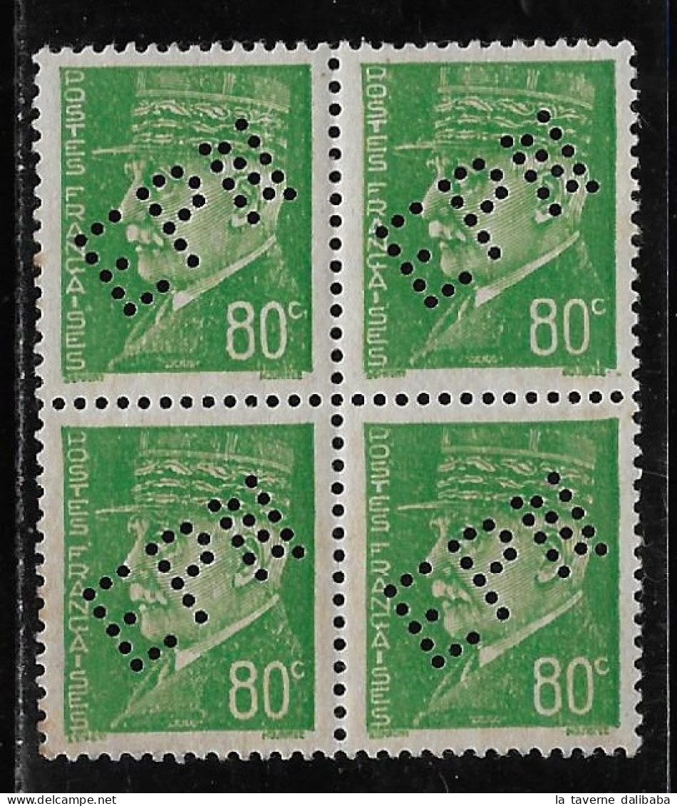 ANCOPER EPN 136 - EXPOSITION PHILATELIQUE DE NANCY BLOC 4 X N° 513 PERFORE EPN NEUFS ** RARE TTB - Unused Stamps