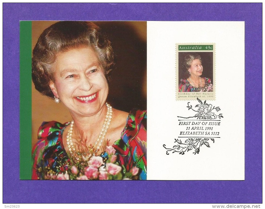 Australien  1991  Mi.Nr. 1248 , Queen's 65. Birthday -  Maximum Card - First Day  11 April 1991 - - Cartas Máxima