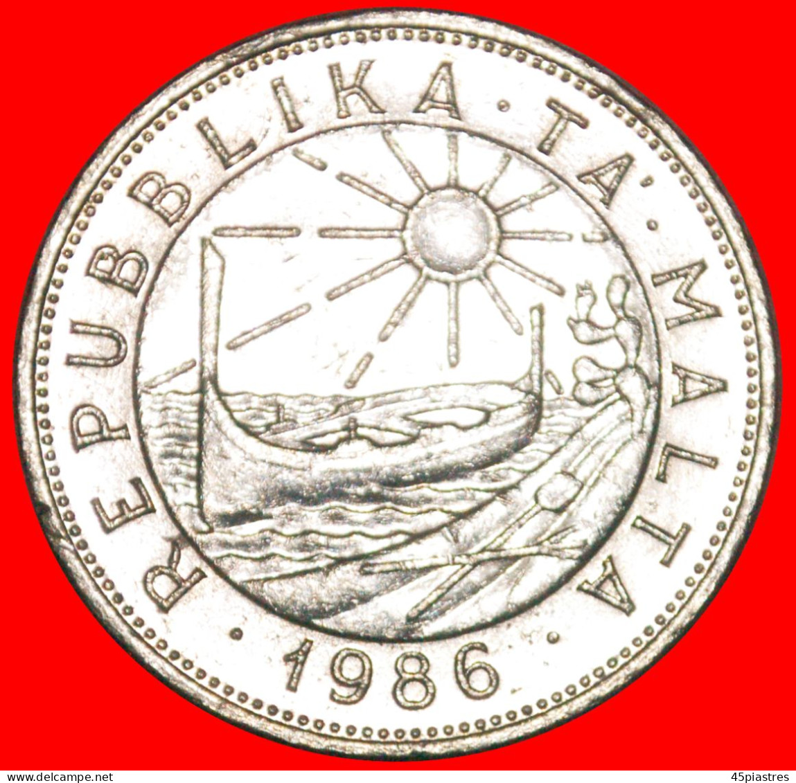 * GREAT BRITAIN: MALTA  1 POUND 1986 BOAT, BIRD AND THE SUN! ·  LOW START · NO RESERVE! - Malta