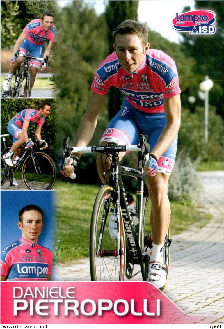 Carte Cyclisme Cycling Ciclismo サイクリング Format Cpm Equipe Cyclisme Pro Lampre - ISD 2011 Daniele Pietropolli Italie Sup.E - Cycling