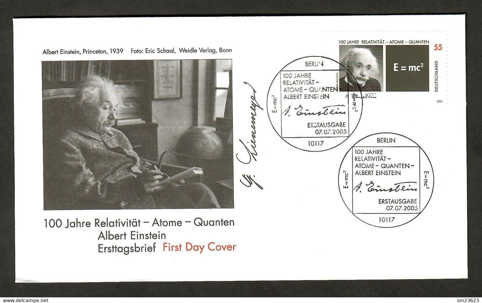 BRD 2005  Mi.Nr. 2475 , Albert Einstein - FDC Berlin 07.07.2005 - Albert Schweitzer